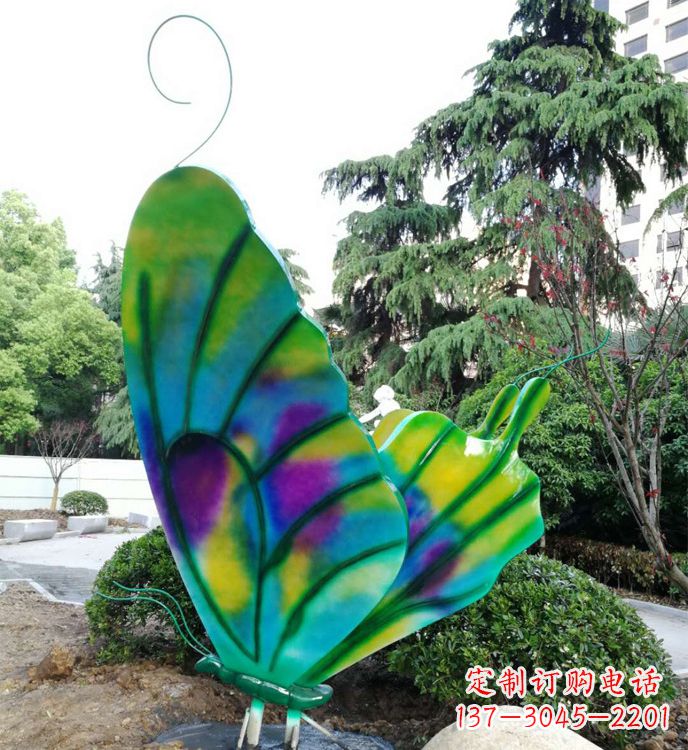 仙桃不锈钢蝴蝶雕塑,装点城市广场