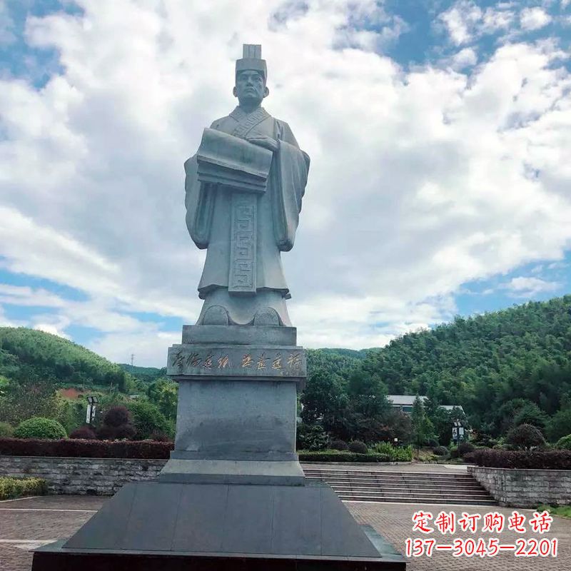 仙桃大型蔡伦石雕像-景区广场历史文化名人雕塑
