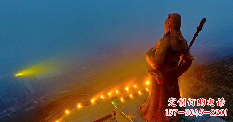 仙桃精美关公雕塑 林景观玻璃钢雕塑