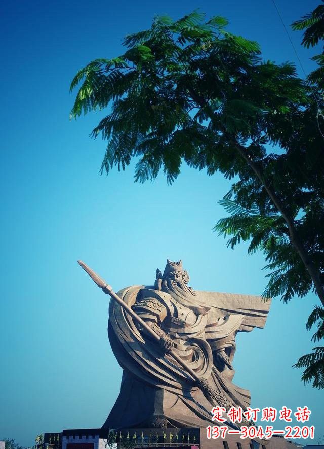 仙桃大型关公石雕 定制雕塑