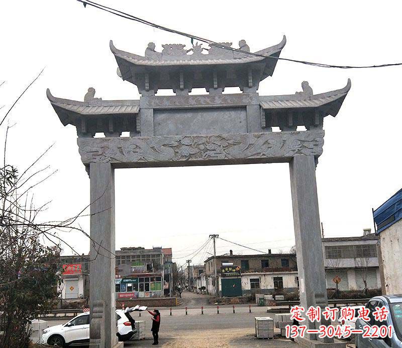 仙桃精美大理石牌坊石雕