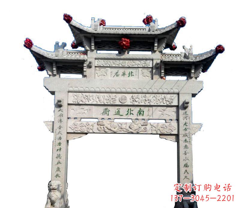 仙桃精美石牌坊雕塑