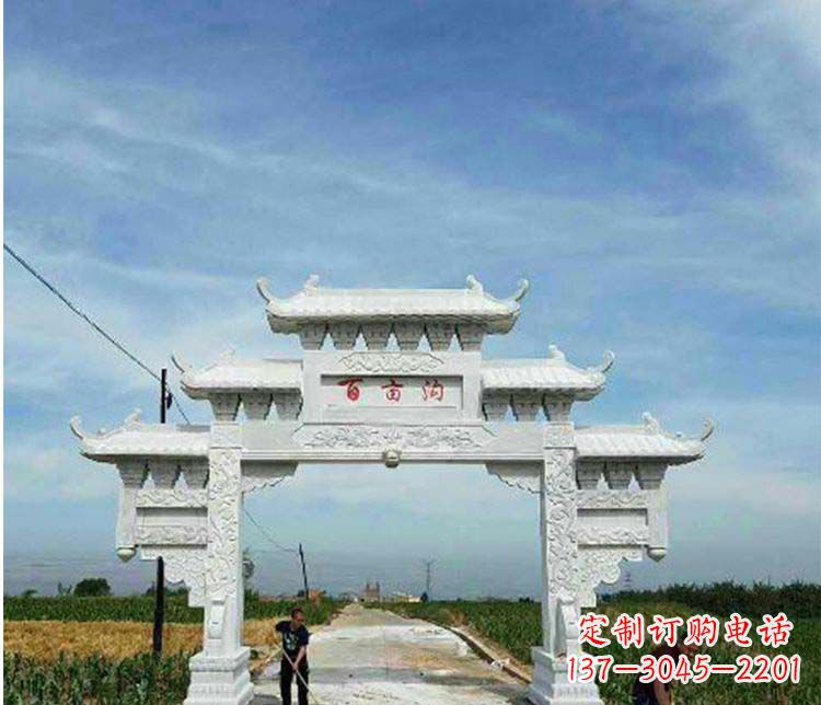 仙桃西方风格石牌坊石雕