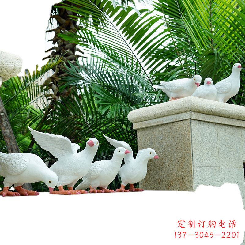 仙桃精美纯铜鸽子雕塑