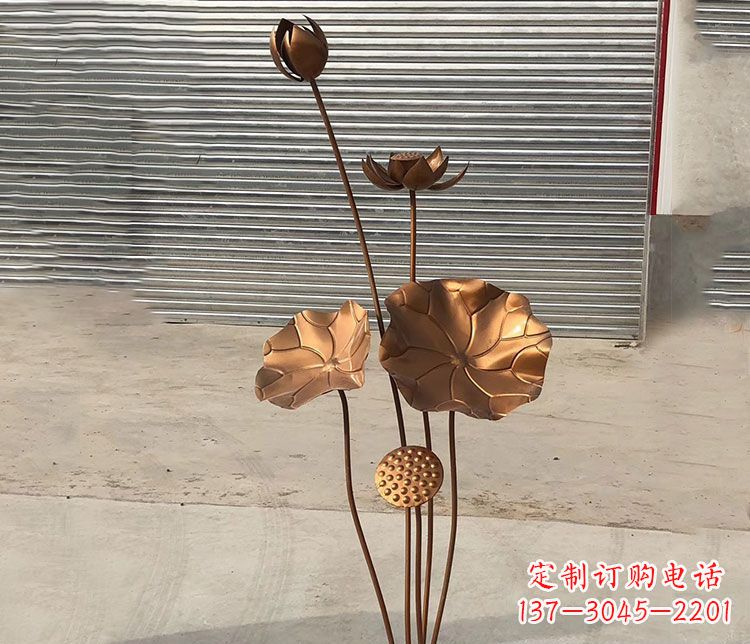 仙桃锻铜不锈钢荷花雕塑