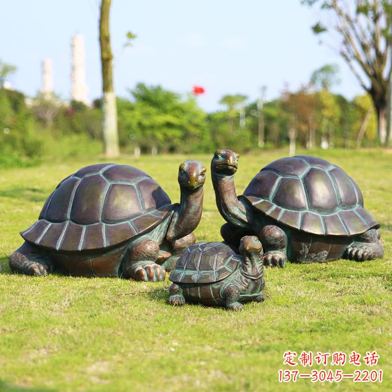 仙桃仿铜做工精美的乌龟雕塑摆件