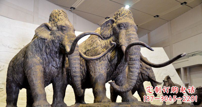 仙桃优雅精美的大象玻璃钢雕塑