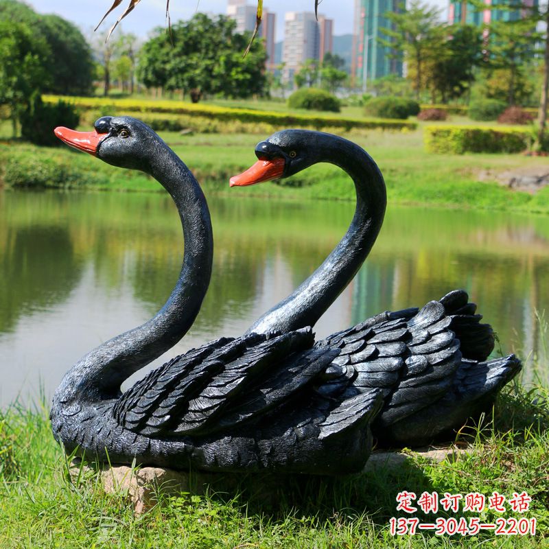 仙桃玻璃钢天鹅雕塑