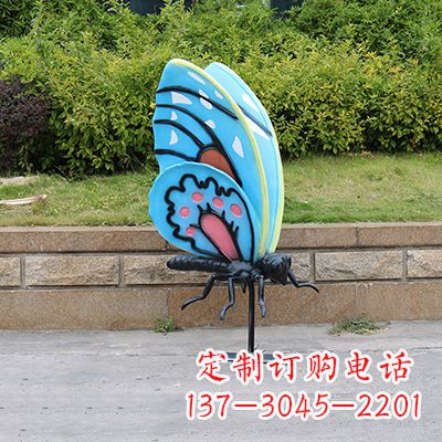 仙桃蓝色大号蝴蝶雕塑
