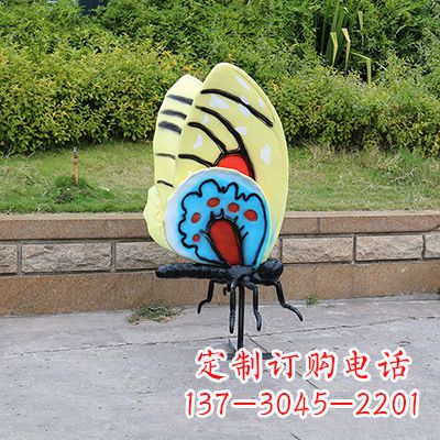 仙桃大号黄色蝴蝶雕塑