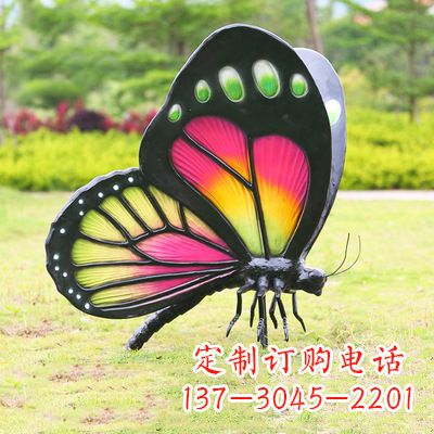仙桃仿真蝴蝶_品红色款405x78x110