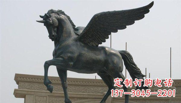 仙桃飞马广场景观铜雕