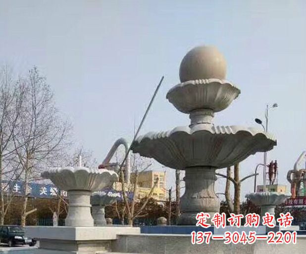 仙桃风水球大型喷泉石雕