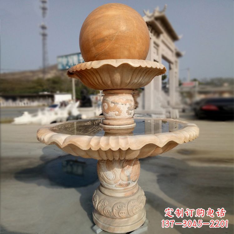 仙桃风水球石雕塑
