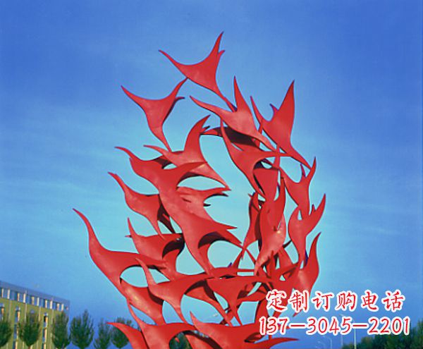 仙桃立体不锈钢大雁雕塑