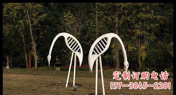 仙桃精美不锈钢仙鹤雕塑
