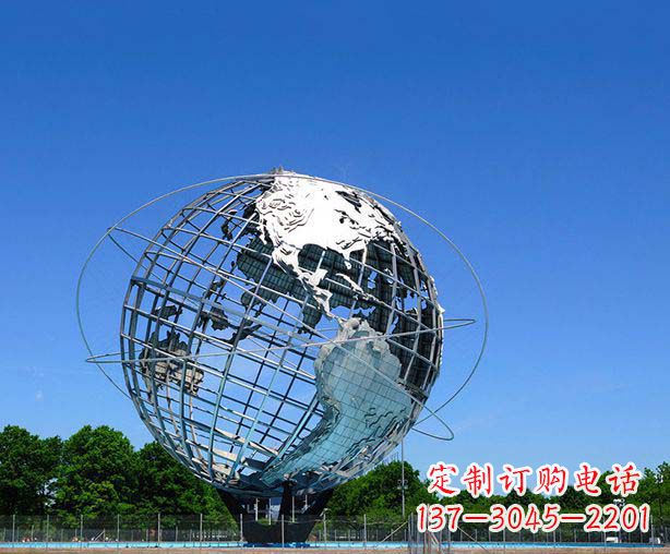 仙桃不锈钢地球仪摆件雕塑