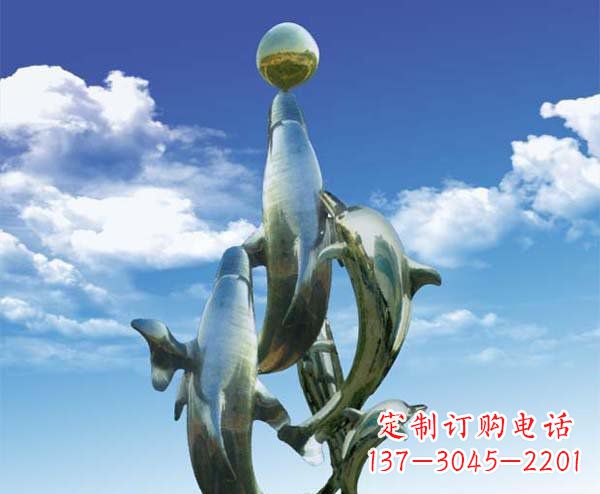 仙桃有定制|不锈钢|大型海豚雕塑