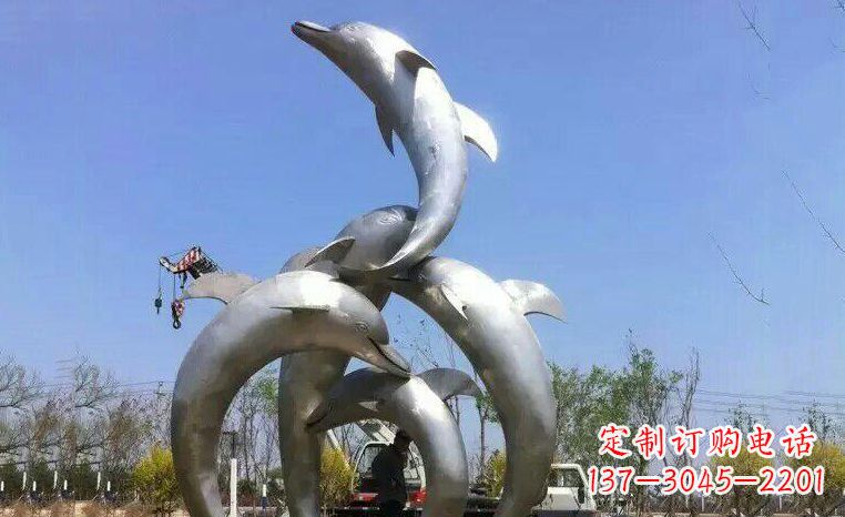 仙桃品质精美的不锈钢海豚雕塑