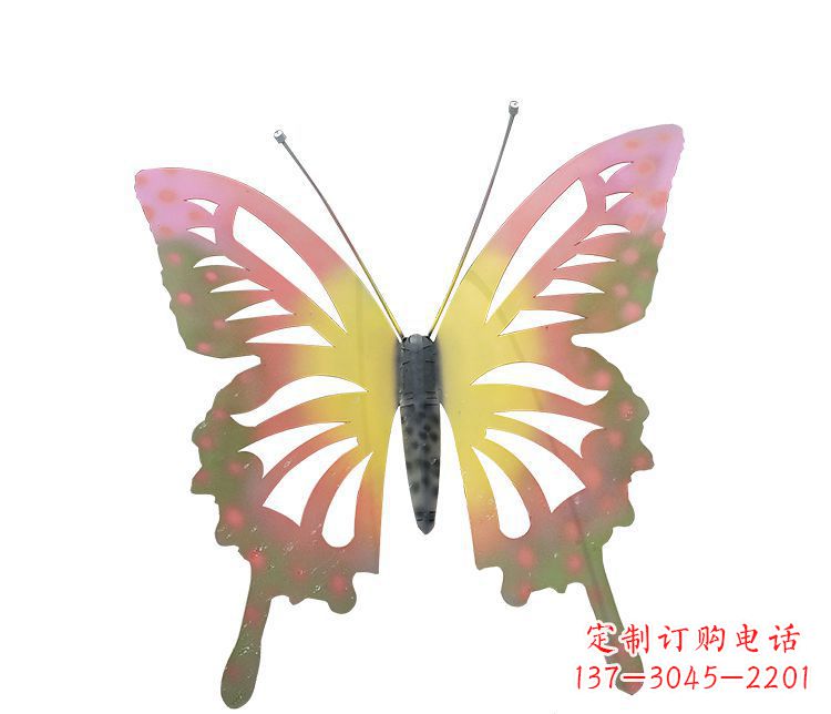 仙桃梦幻缤纷不锈钢蝴蝶摆件雕塑