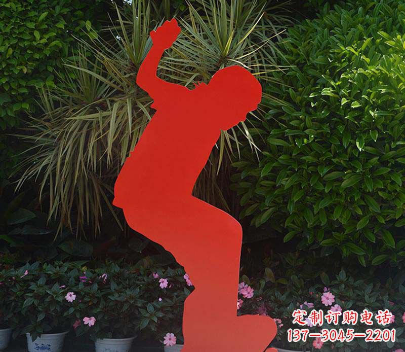 仙桃不锈钢男孩滑板雕塑