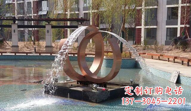 仙桃高贵典雅的不锈钢喷泉雕塑