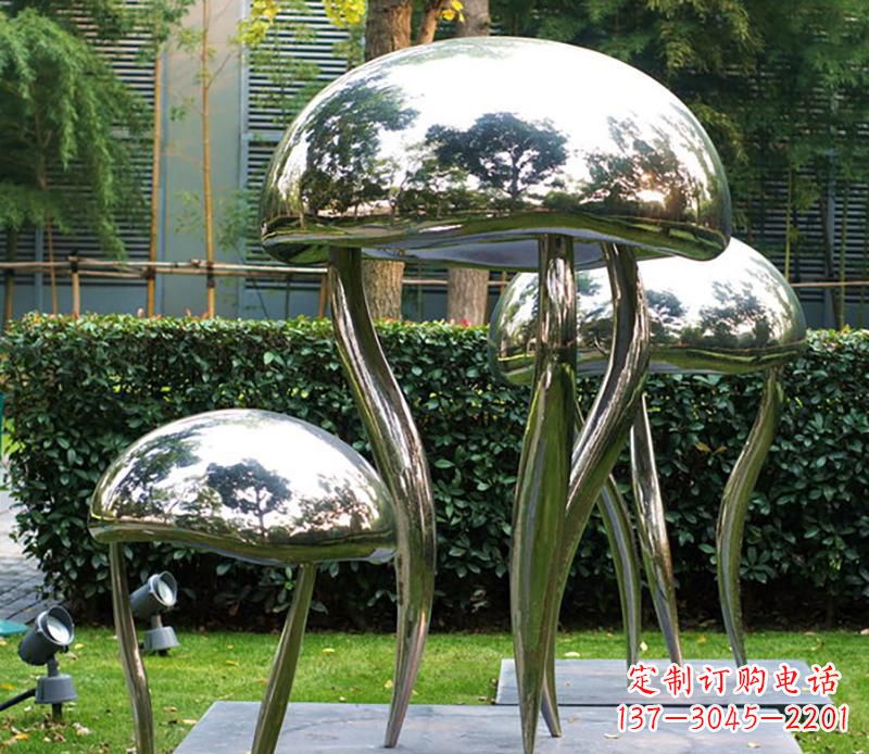 仙桃艺术水母不锈钢雕塑