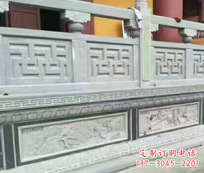 仙桃公园大理石栏板石雕 (6)