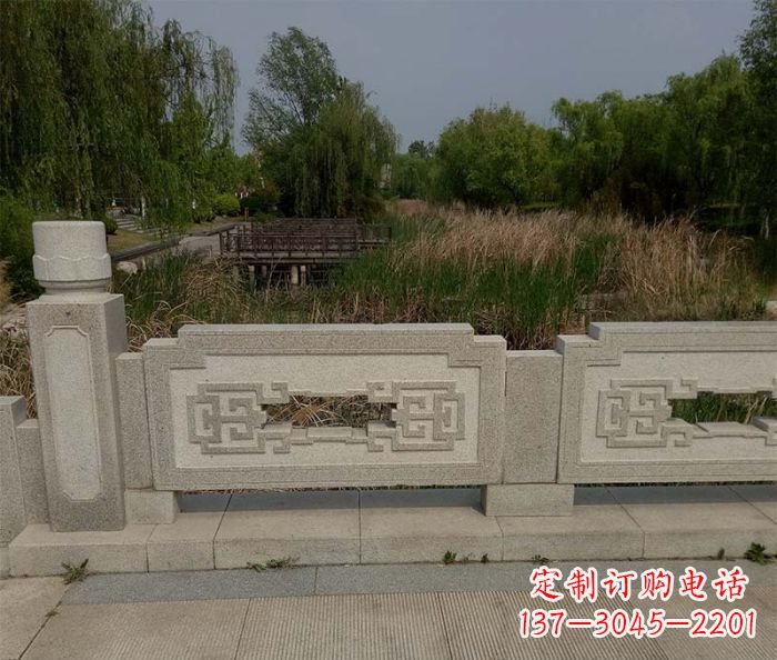 仙桃公园大理石栏板石雕 (5)
