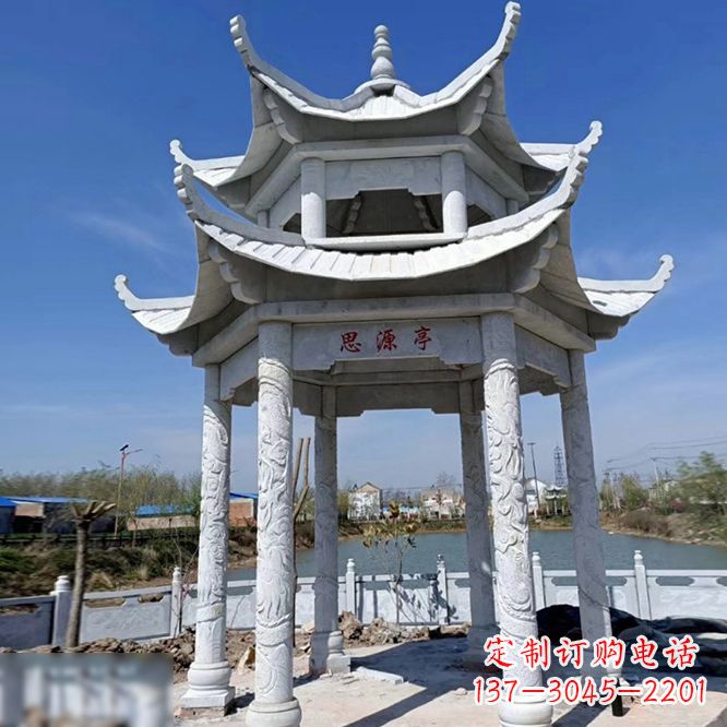 仙桃公园大理石凉亭