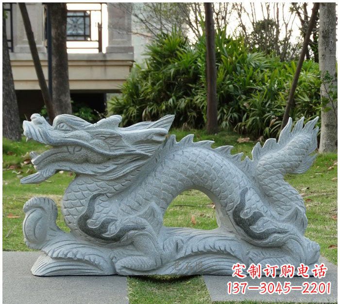 仙桃精美雕刻的大理石龙雕塑