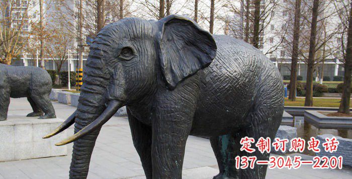 仙桃精致精美的大象公园雕塑