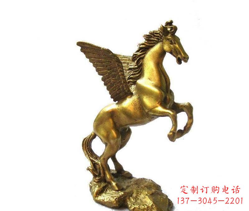 仙桃公园飞马动物铜雕