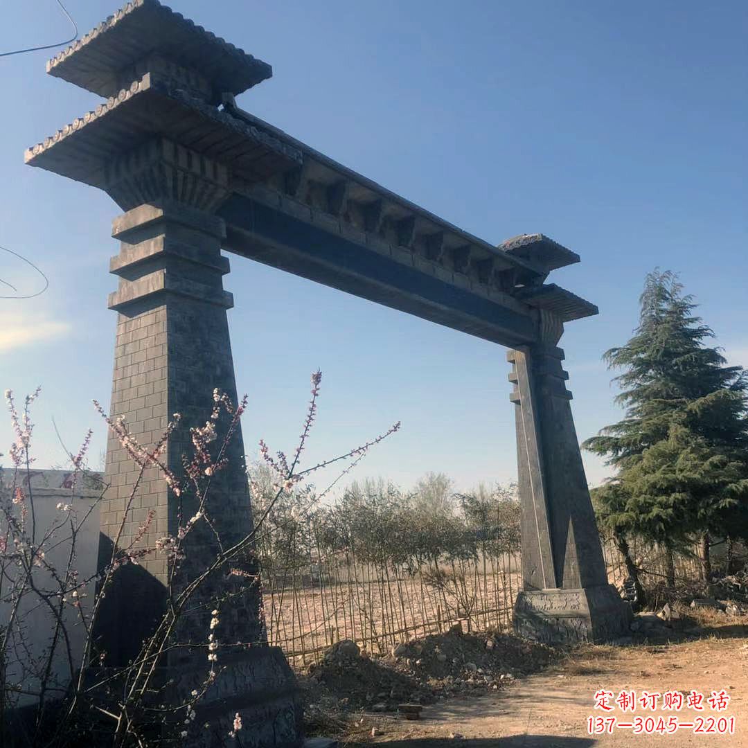 仙桃公园汉阙大门石雕