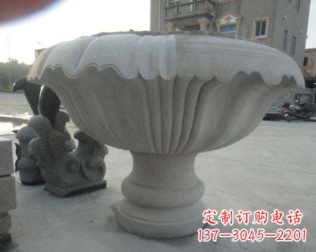 仙桃高端大理石花盆雕塑