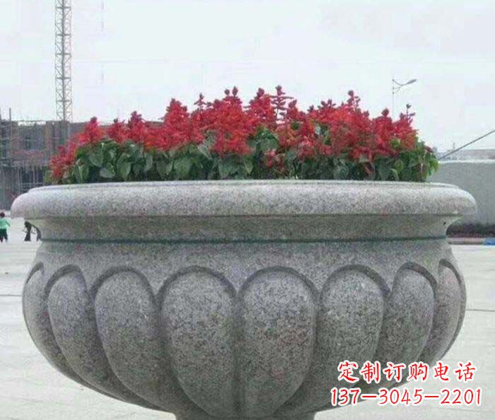 仙桃精美大理石花盆雕塑