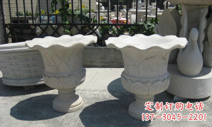 仙桃大理石花盆雕塑