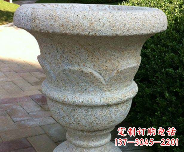 仙桃大理石花盆石雕,为您的景观添色彩