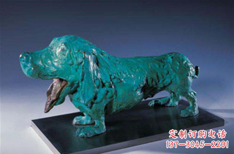仙桃柯基狗铜雕艺术品