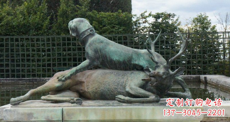 仙桃高质量铜梅花鹿动物雕塑
