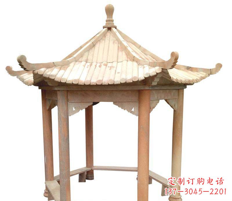 仙桃精美六角凉亭雕塑