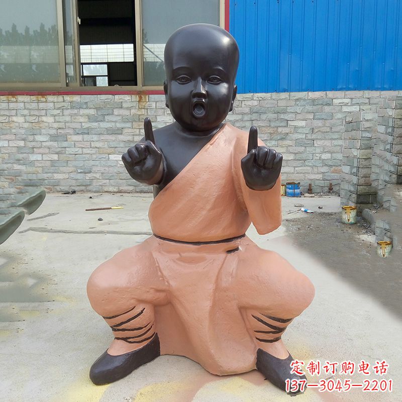 仙桃铜雕功夫小和尚