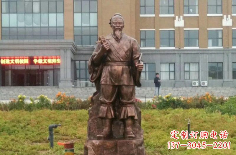 仙桃传承古代名人铜雕——鲁班雕像