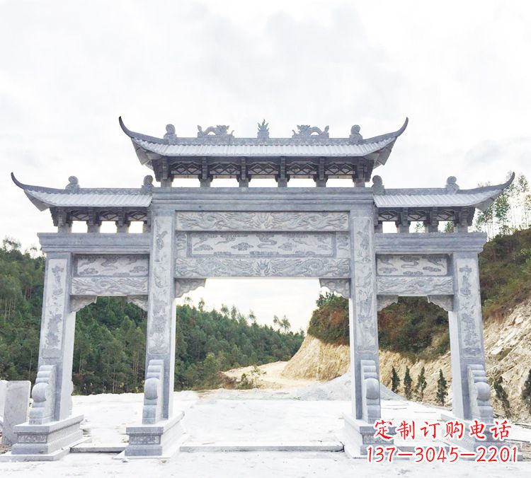 仙桃中领雕塑精美牌坊雕塑