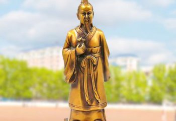 仙桃古代神医纯铜扁鹊雕像