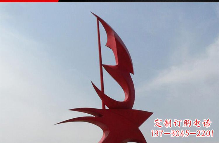 仙桃广场不锈钢船帆景观雕塑