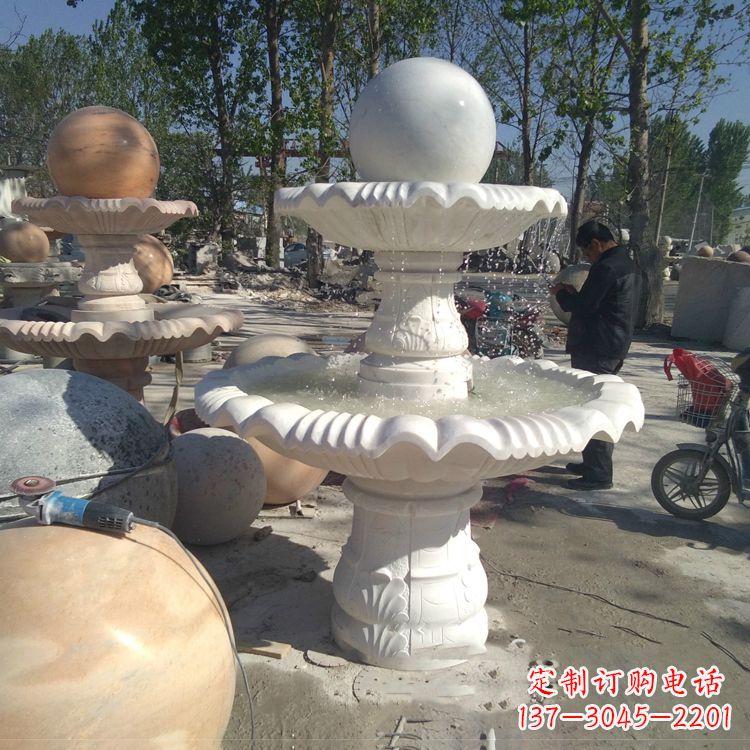 仙桃汉白玉风水球