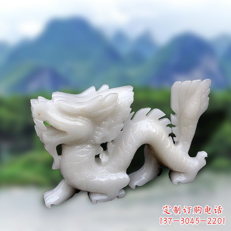 仙桃汉白玉龙雕塑饱含着中国传统文化的气息,是…
