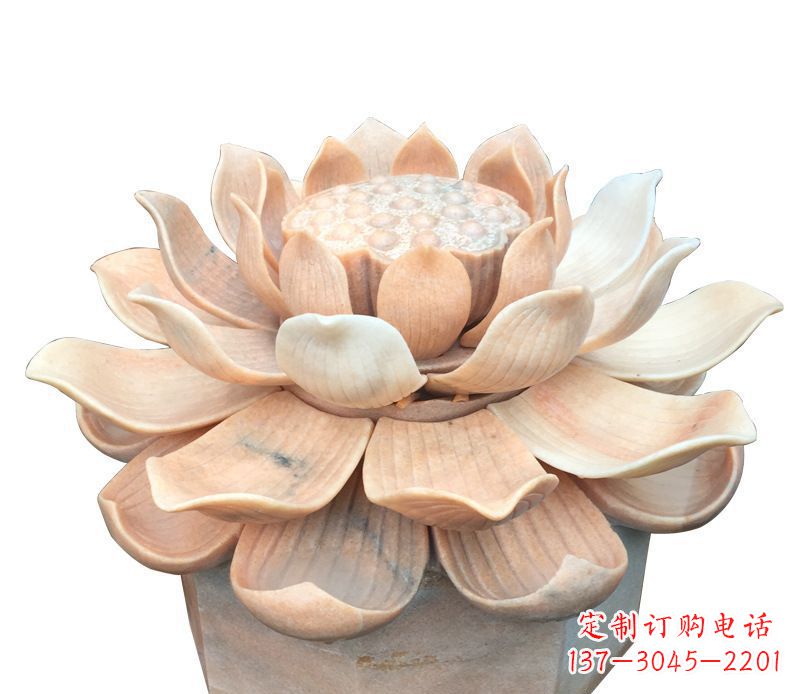 仙桃荷花石雕，让您的家居更有特色
