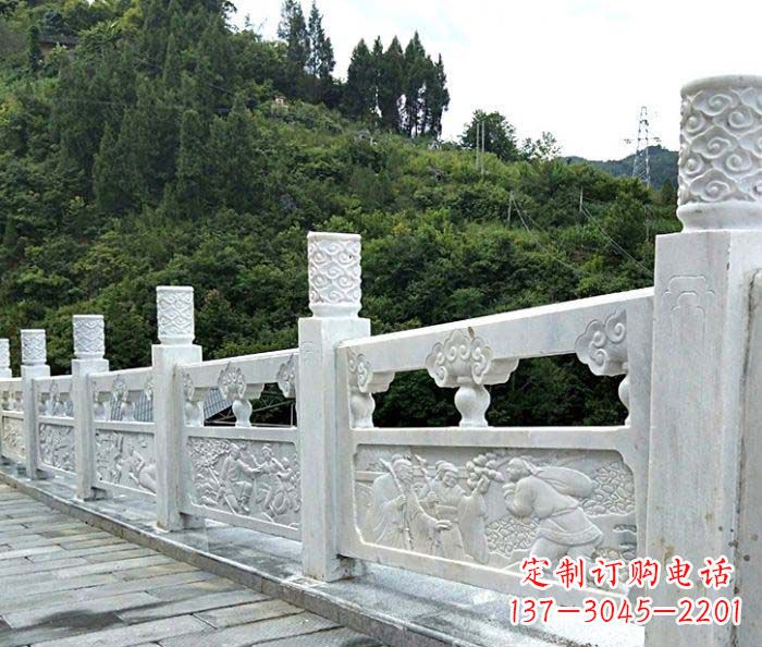 仙桃景区大理石栏板石雕 (4)